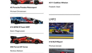 Til alle de danske Motorsport fans; en oversigt over danske kørere til weekendens 24 Timers Le Mans