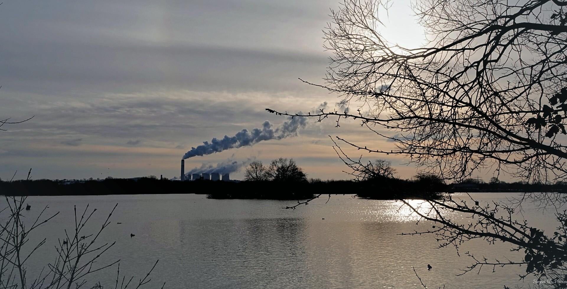 Ratcliffe-on-Soar Power Station from Attenborough Nature Centre, Nottinghamshire.