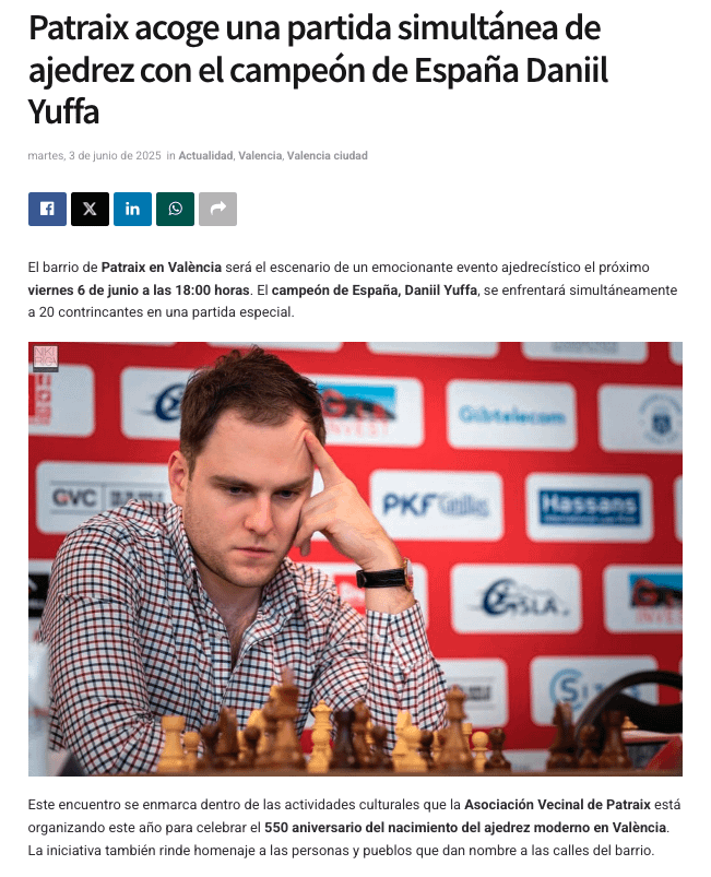 Al que le pille cerca, que no se lo piense,  no todos los días te machaca por jaque pastor un campeón de España