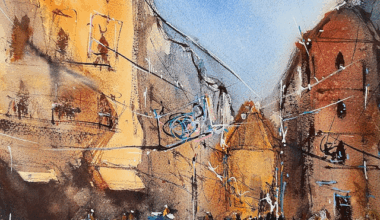 Malaga, c compania. Dos acuarelas que hice. Saludos! Watercolors !