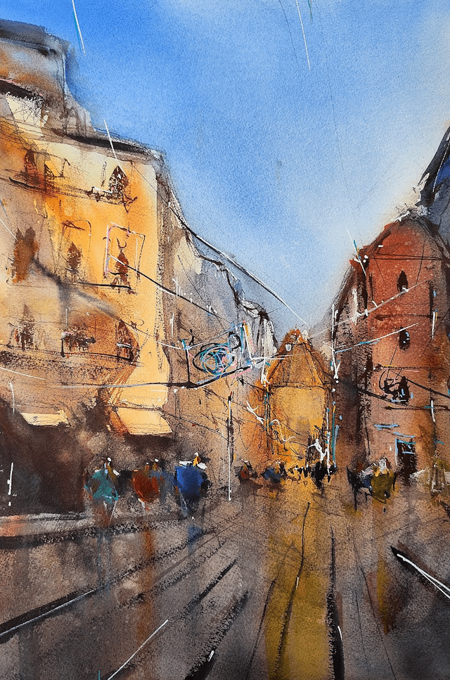 Malaga, c compania. Dos acuarelas que hice. Saludos! Watercolors !