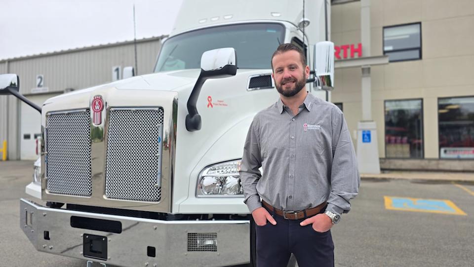 Chris Nagle, vice president of sales for Bayview Kenworth, has been working on getting Bayview Kenworth's new natural gas truck ready for over a year. Nagle is excited about the technology and hopes more roll of the lot soon.