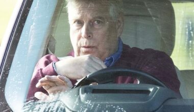 Prince Andrew driving down the the Long Walk from his current home, Royal Lodge, October 2023