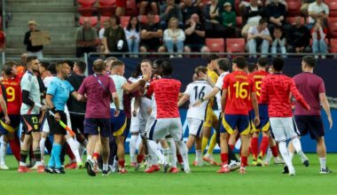 England and Spain quarter-final at Under-21 European Championships overshadowed by post-match fight