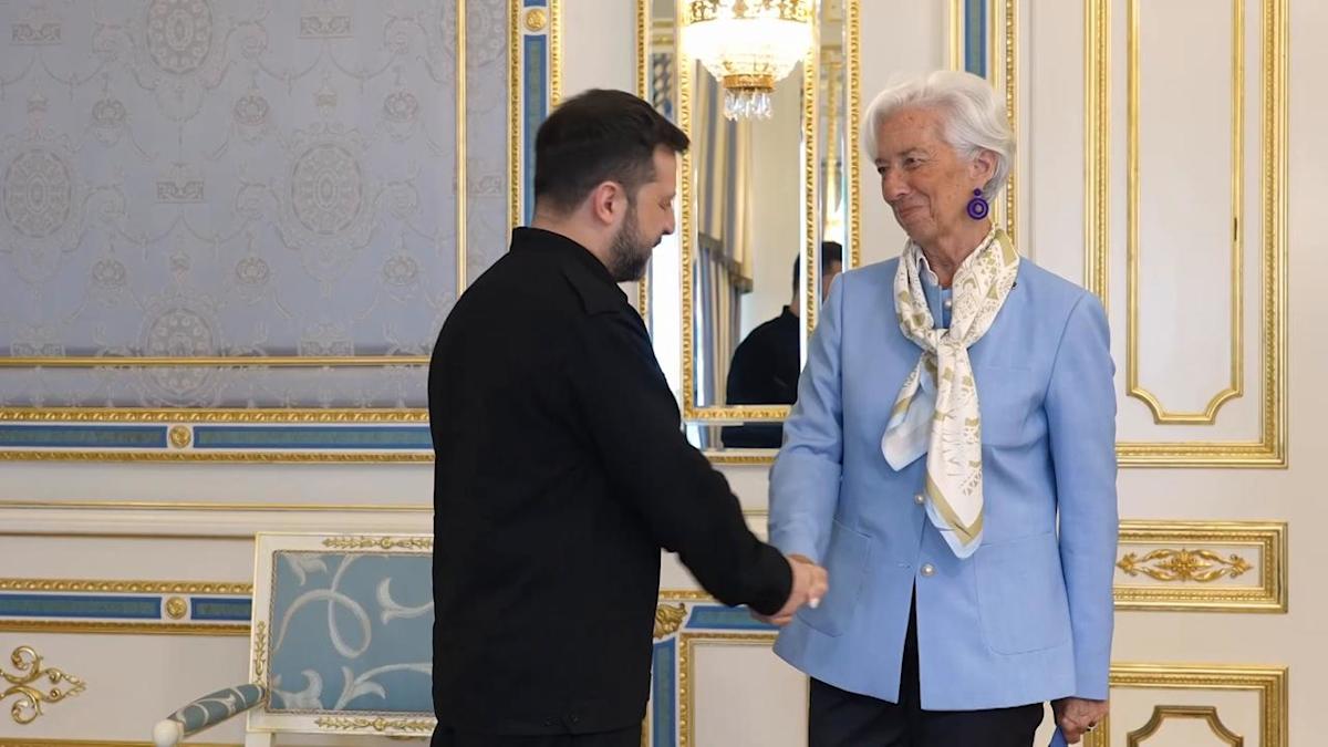 Zelenskyy meets with President of the European Central Bank in Kyiv