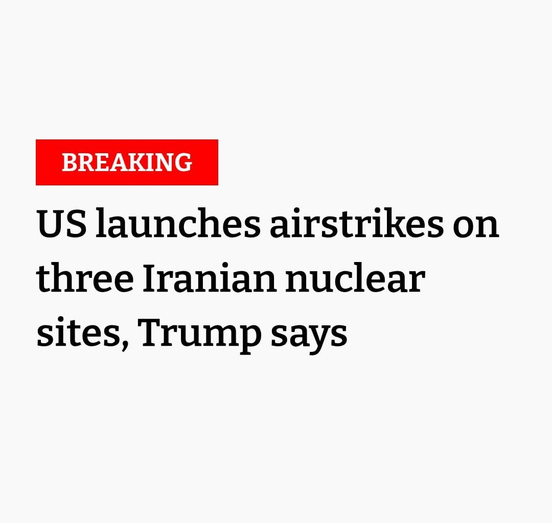 Trump Confirms The United States Just Finished Bombing Fordow, Iran