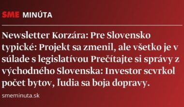 Newsletter Korzára: Prečítajte si správy z východného Slovenska