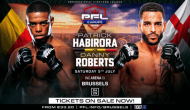 PFL EUROPE BRUSSELS MAIN EVENT CONFIRMED AS BELGIUM’S PATRICK HABIRORA FACES ENGLAND’S DANNY ROBERTS AT ING ARENA ON 5 JULY thumbnail