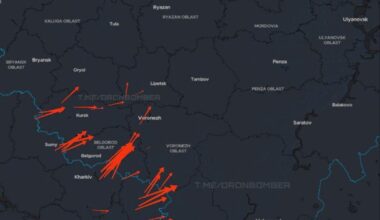 Ukrainian long-range drones are attacking Russian military installations. The information is current at 23:30.