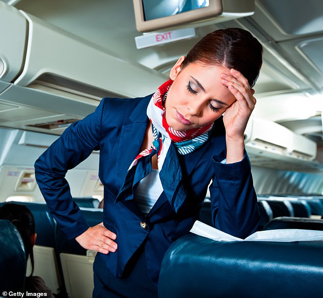 Mitra Amirzadeh, who is an Orlando-based flight attendant, revealed she has her own secret method of dealing with difficult passengers (stock image)