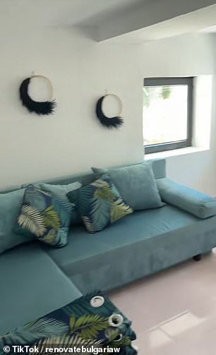 The finished and renovated living room