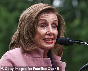 Former House Speaker Nancy Pelosi (pictured) said the decision made by the Defense Secretary is 'shameful' and 'vindictive'