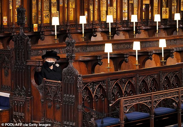 Queen Elizabeth memorably sat in the same spot at the 2021 funeral of Prince Philip, her husband of 73 years