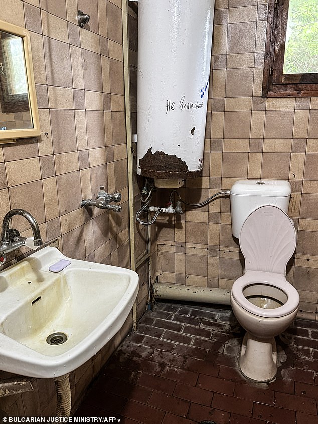 The facilities were 'houses of horrors', according to Justice Minister Georgy Georgiev. Pictured: A bathroom in one of the illegal care homes