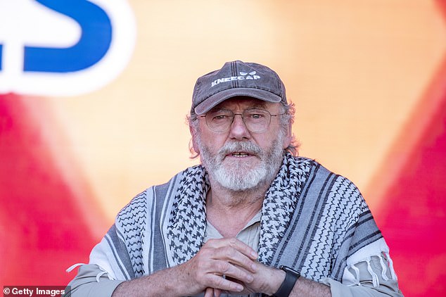 She is joined by Game of Thrones actor Liam Cunningham, pictured in May, aiming to raise awareness of the ongoing crisis in the region