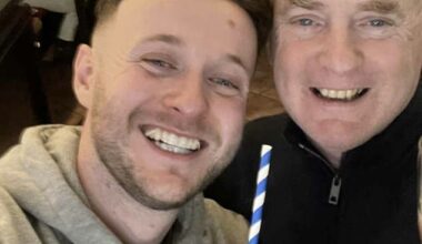 John Fazackerley, 60, died just hours before his son's wedding in Cyprus - after drowning in a hotel pool while playing with his grandchildren (pictured with his son Sean, left)