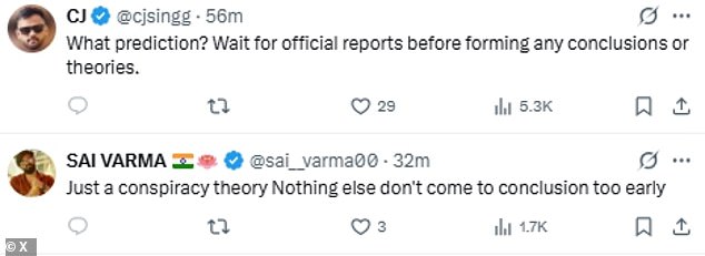 Conspiracy theorists are already flooding the internet after the Air India flight to Gatwick crashed minutes after take off. But some have been quick to knock them down