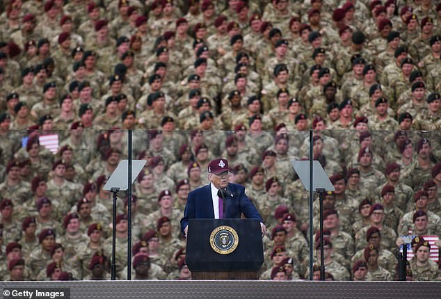 President Donald Trump addresses the troops on Tuesday at Fort Bragg. While he's denied Saturday's parade is a birthday celebration for him - he turns 79 - he'll be front-and-center taking in all the spectacle