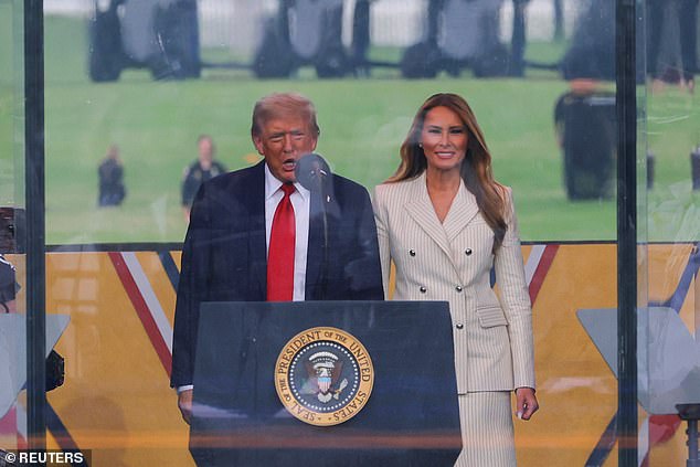 James said that as the parade continued, so did Trump's 'levels of enthusiasm,' noting he didn't mirror the military personnel but seemed to respect them