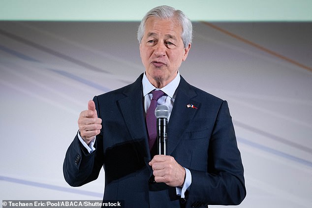JPMorgan Chase CEO Jamie Dimon (pictured) warned that the United States economy could 'deteriorate' as inflation increases and employment rates go down