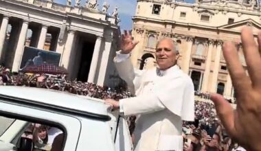 Pope Leo XIV joined in with the crowd in St. Peter's Square as they chanted for the White Sox