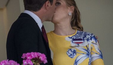 Love was in the air for Princess Beatrice and her husband Edoardo Mapelli Mozzi today as they shared a smooch in the royal box