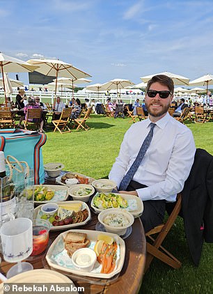 For lunch, Rebekah and Tim had pre-ordered a Fortnum & Mason picnic hamper through the official Ascot website