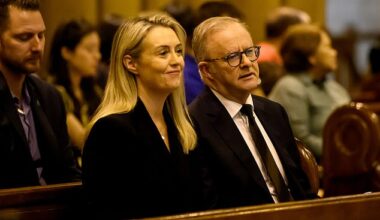After he was stood up by the US President at the G7 Summit in Canada, Anthony Albanese (pictured with his partner Jodie Haydon) instead met with Trump's senior economic team