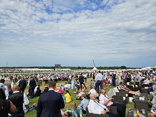Racegoers made the most of the sunshine by the track