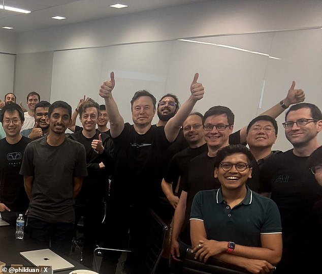 Musk of the Tesla team celebrated the launch as a 'successful' test despite a number of driving errors being recorded by passengers