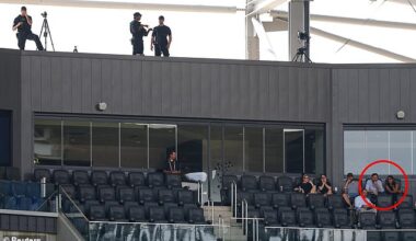 JD Vance, pictured bottom right with his wife Usha, is protected by snipers in Cincinnati