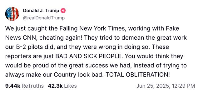 Donald Trump on Truth Social