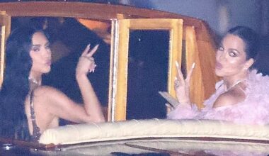 Kendall Jenner is spotted leaving Bezos-Sanchez wedding after her bleary-eyed sisters Kim and Khloe quit early