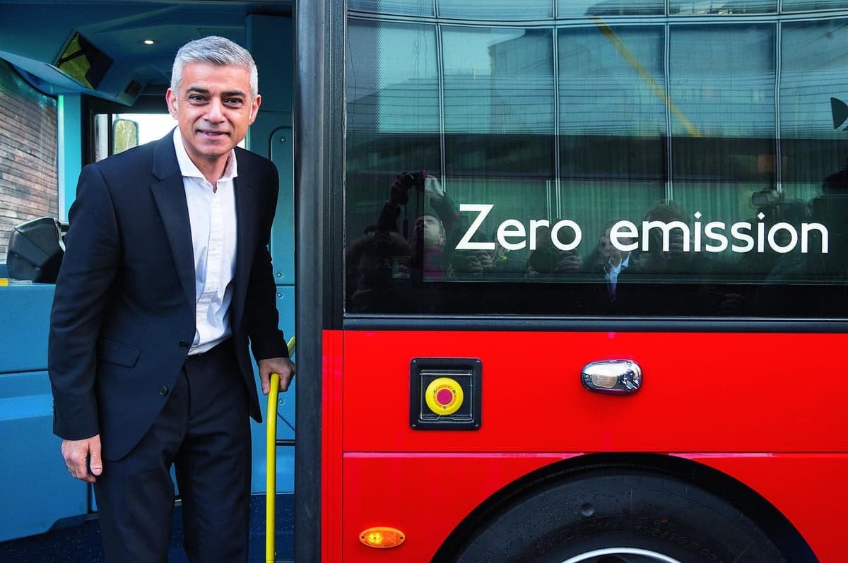 Red London buses go green - Sadiq Khan hits landmark of 2000 zero emission vehicles
