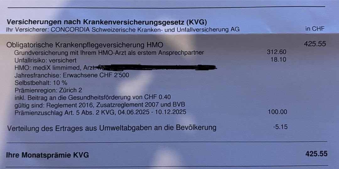 Weird Surcharge on New Health Insurance Premium