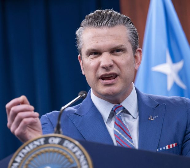 Defense Secretary Pete Hegseth speaks during a news conference at the Pentagon, Thursday, June 26, 2025.