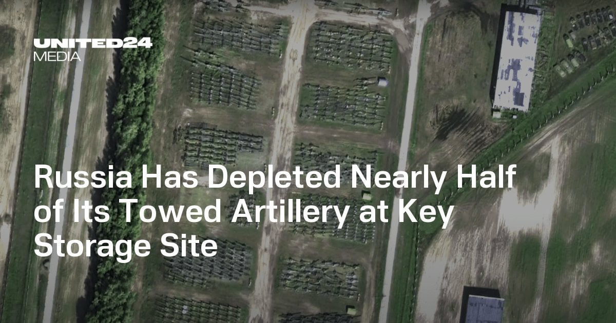 Russia Has Depleted Nearly Half of Its Towed Artillery at Key Storage Site