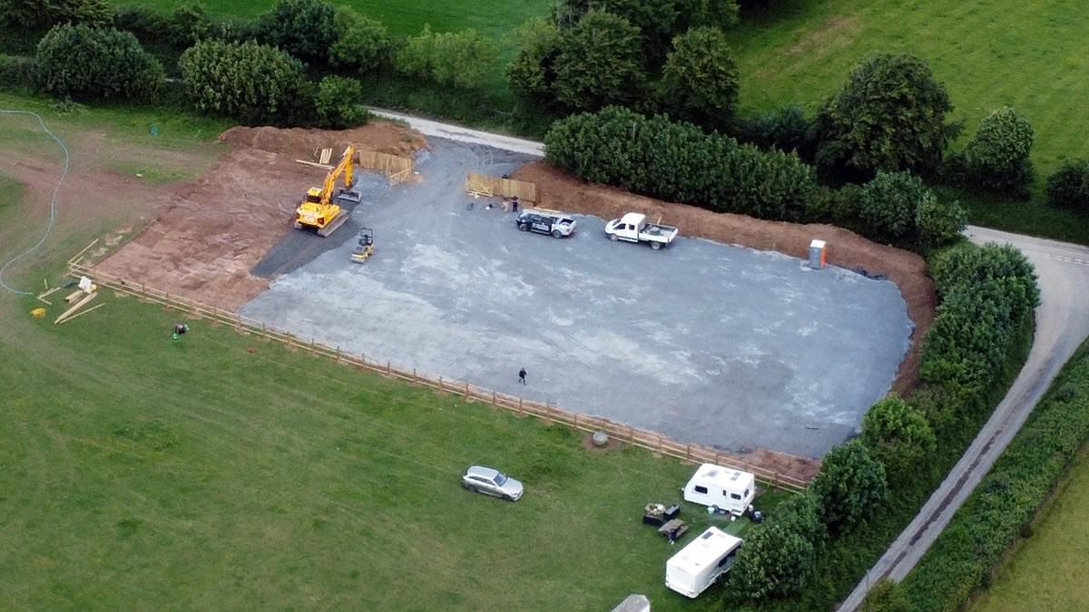 Travellers who 'seized' field in 24 hours: Horrified villagers in sleepy hamlet are left 'powerless' by speed of 'land-grabbing' travellers