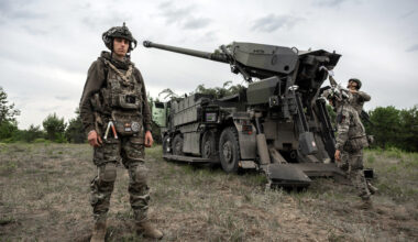 Artilleurs ukrainiens de la 148e brigade d’artillerie, en 2023, entraînement. Photo © Communication 148-ма окрема артилерійська бригада