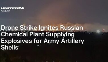 Drone Strike Ignites Russian Chemical Plant Supplying Explosives for Army Artillery Shells