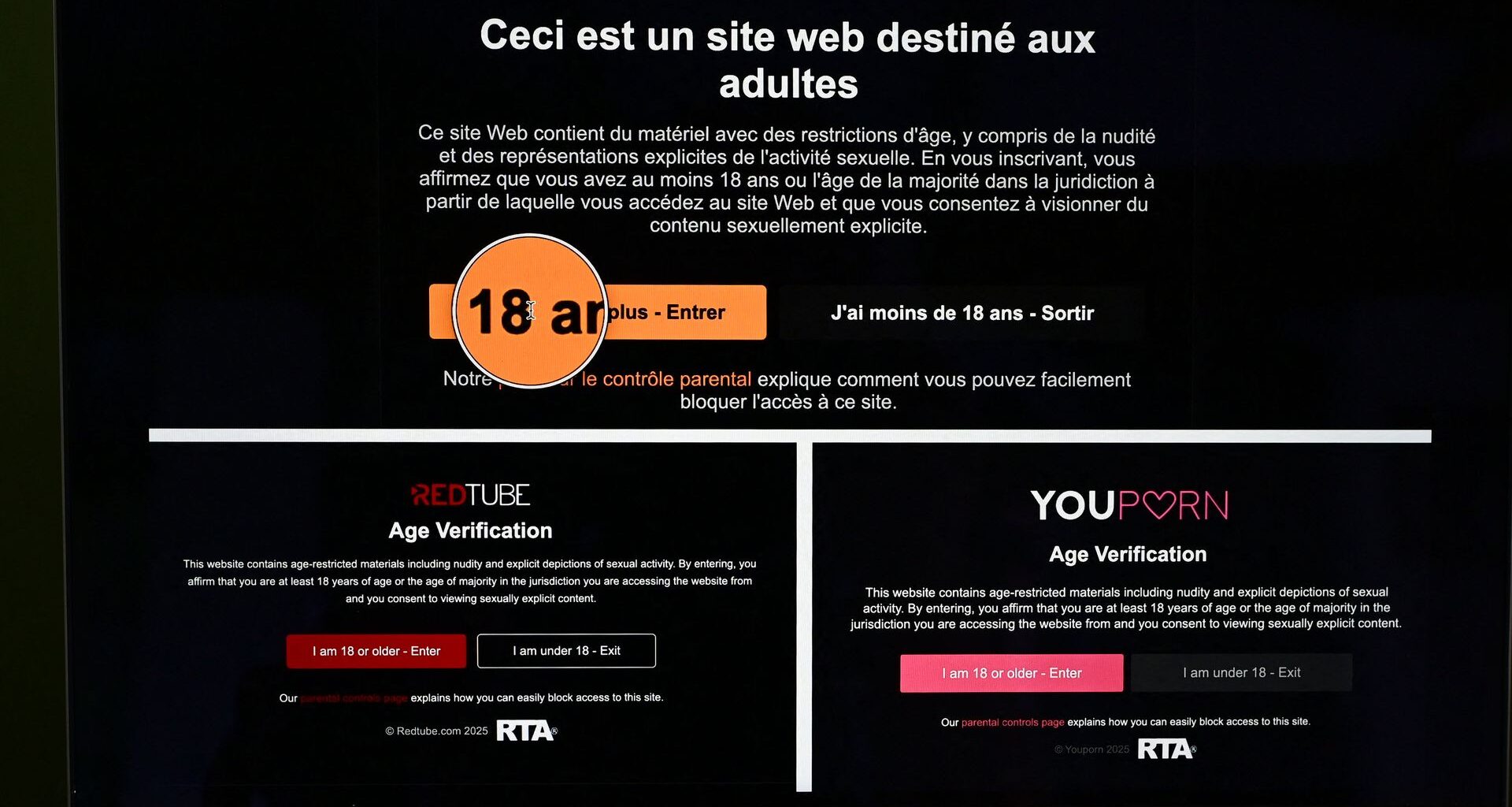 Pornhub and its sister sites suspended access for French users on Thursday, June 5, in protest of a new national law.