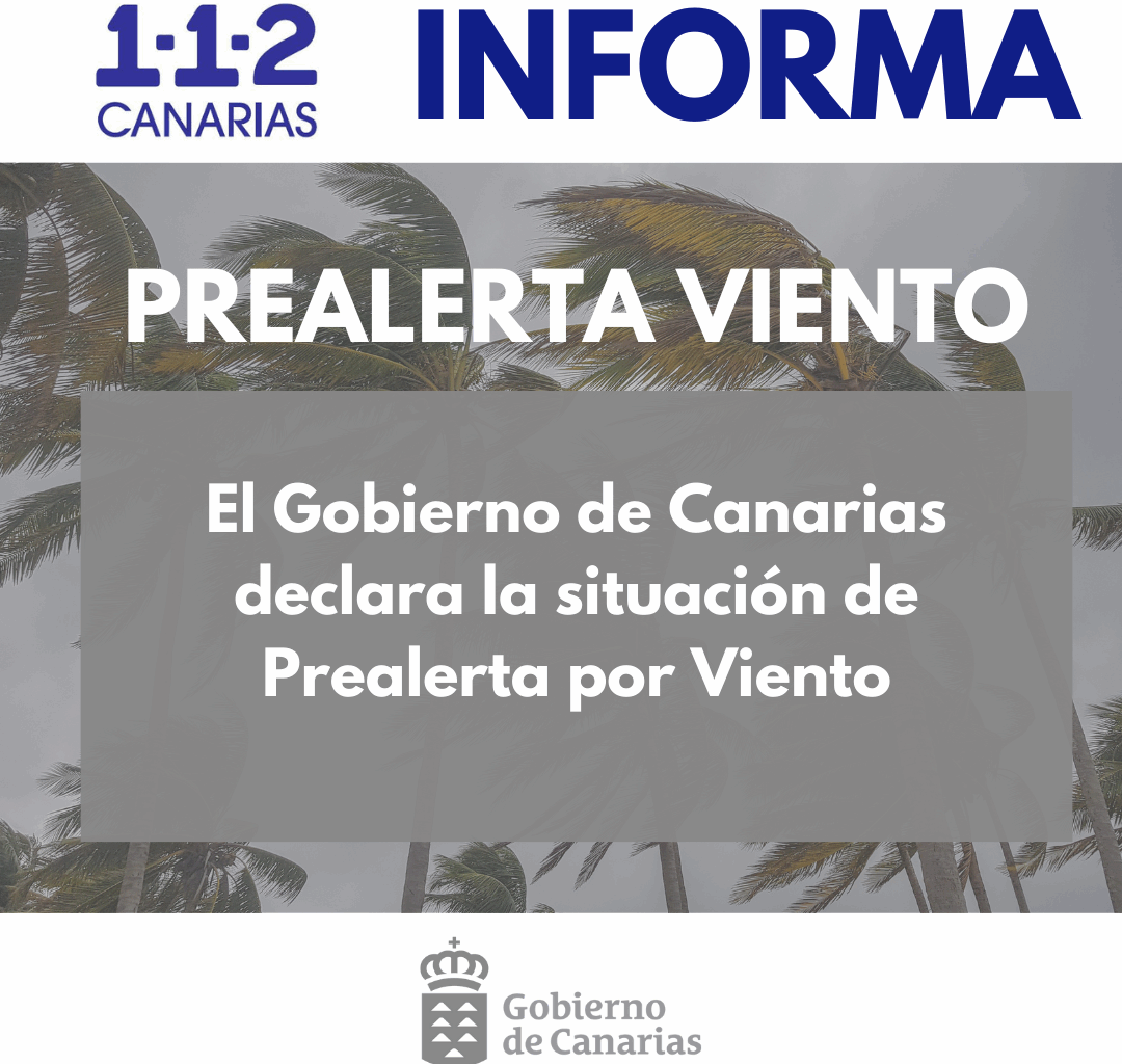 El Gobierno de Canarias activa la prealerta por viento