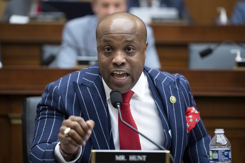 FILE - Rep. Wesley Hunt, R-Texas, speaks during a House Judiciary Committee meeting at the...