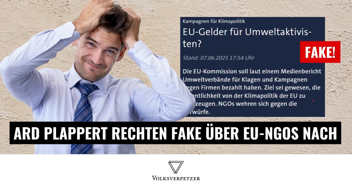 Tagesschau schreibt Desinfo-Kampagne über EU-NGOs ab