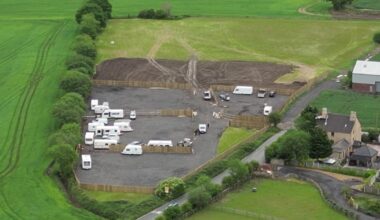 Shock as travellers turn six-acre green belt field into gravel car park