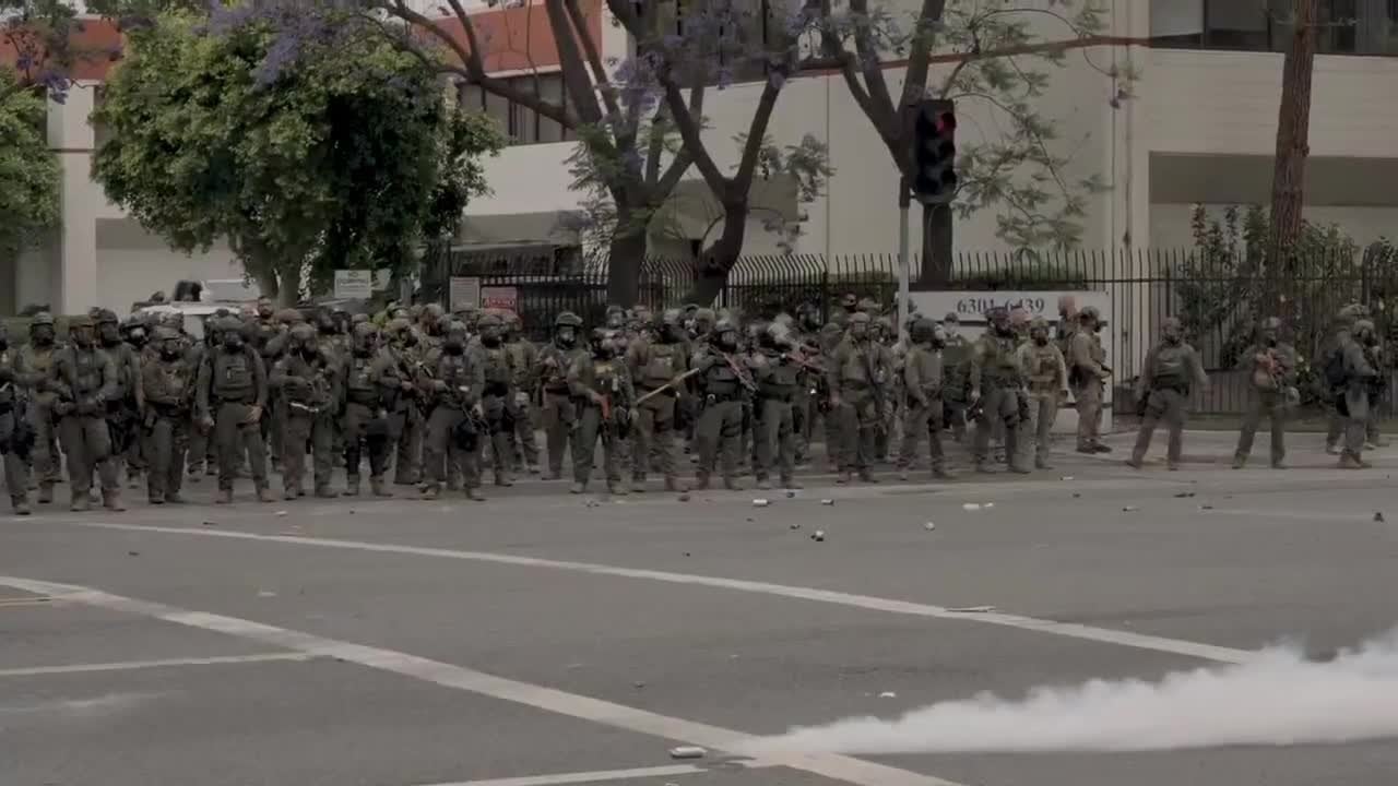 Crazy footage of the recent chain of events that have been happening lately across Los Angeles .