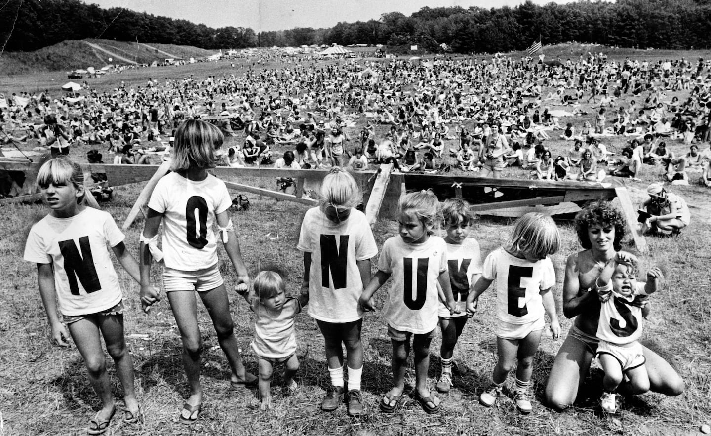 Children protested against the construction of a nuclear power plant in Seabrook, N.H., in 1979.