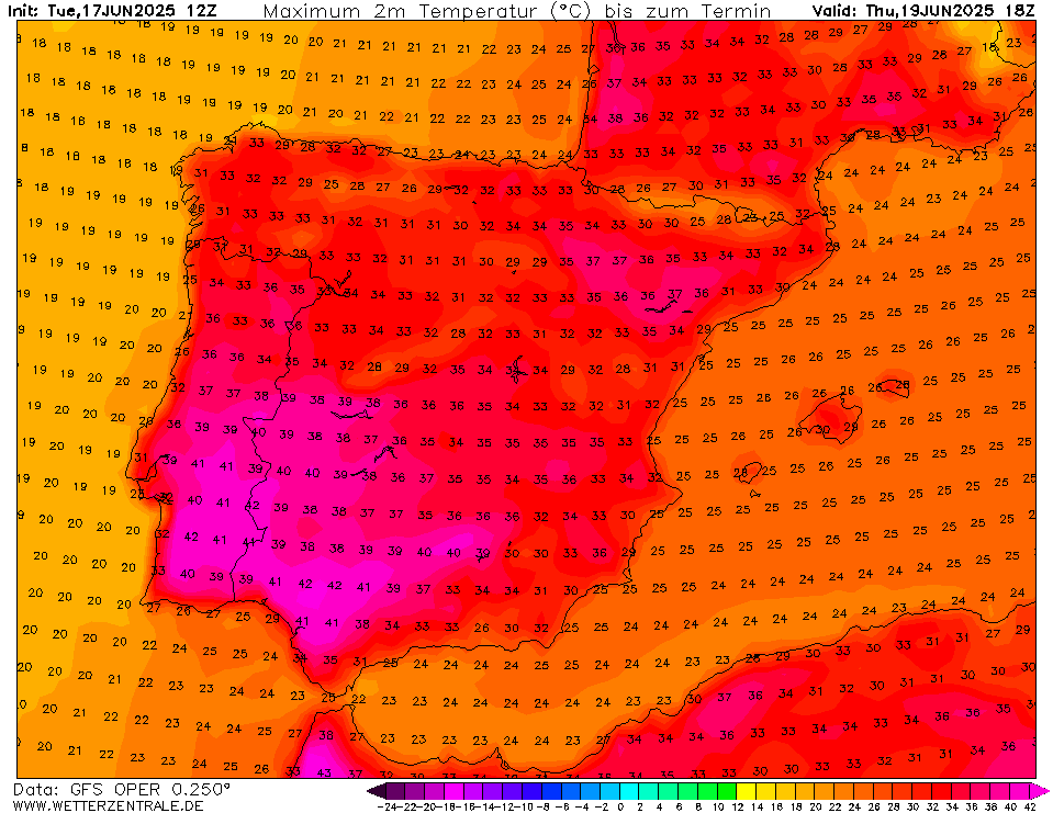 Calor intenso... temperaturas previstas para esta quinta acima de 40ºC em várias regiões