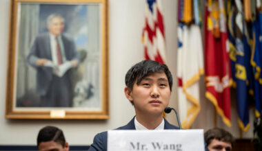 CEO of Scale AI Alexandr Wang testifies during a House Armed Services Subcommittee on Cyber, Information Technologies and Innovation hearing about artificial intelligence on Capitol Hill July 18, 2023 in Washington, DC.