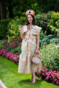 ASCOT, ENGLAND - JUNE 17: Lisa Tan (wearing a Lisa Tan hat) attends the 1st day of Royal Ascot on June 17, 2025 in Ascot, England.  (Photo by Kirstin Sinclair/Getty Images for Royal Ascot 2025)